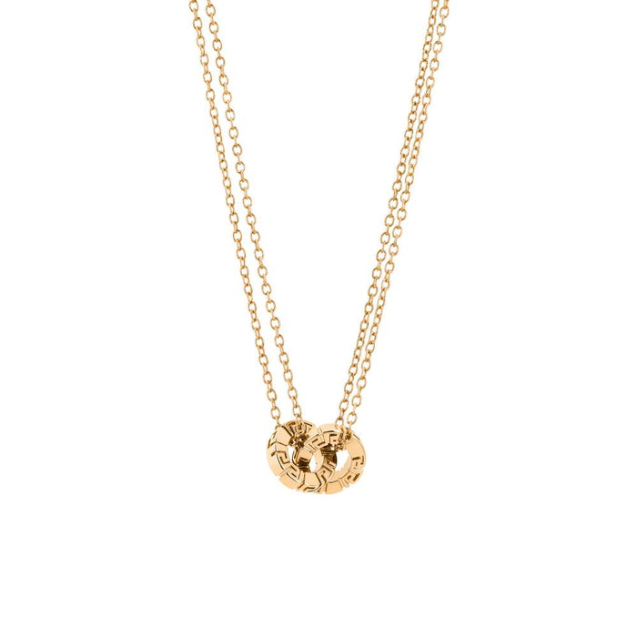 Versace Greca Double Chain Necklace for Men 1022781 1A00620 3J000