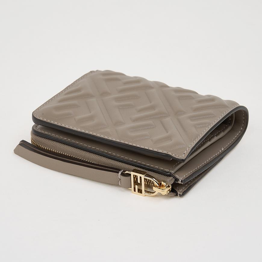 FENDI Slim Baguette Leather Compact Wallet for Women
