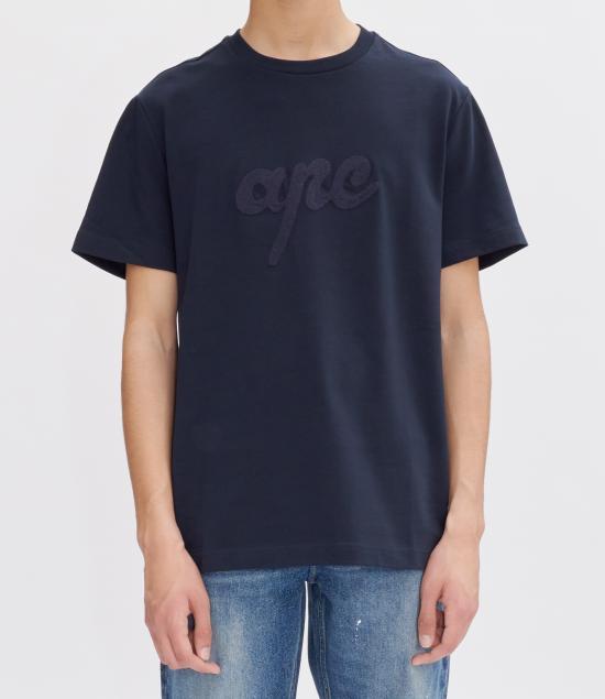 A.P.C. Dark Navy Short Sleeve Cotton T-Shirt COHGSM26504IAK