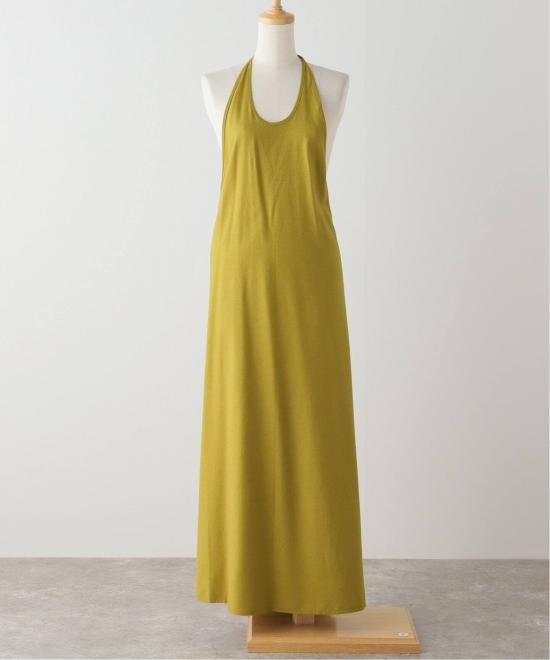 BASERANGE Long Dress DRAPWSWI24 SOPHOS GREEN DOM