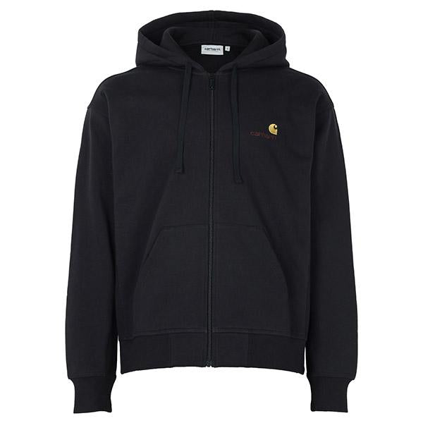 Carhartt Men's Black American Script Hooded Full-Zip Jacket I033063 89XX