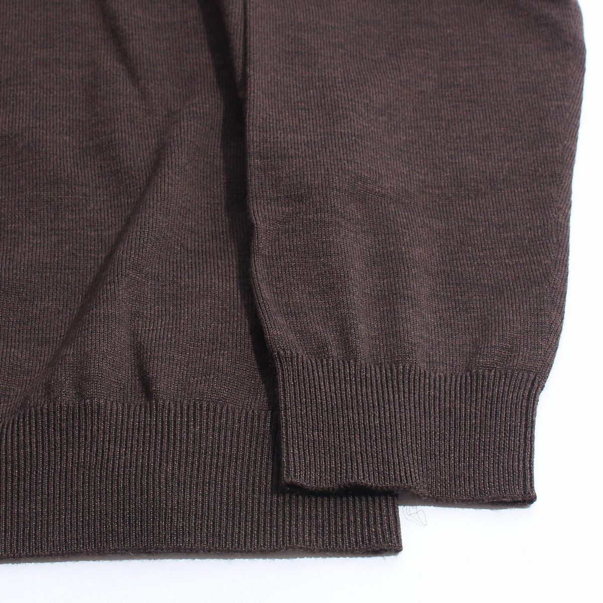 CELINE Chocolate Wool Crewneck Sweater with Embroidered Logo