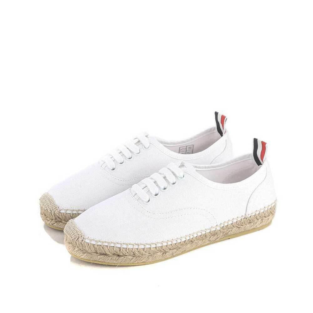 THOM BROWNE Women’s Espadrille Low-Top Sneakers White Heritage