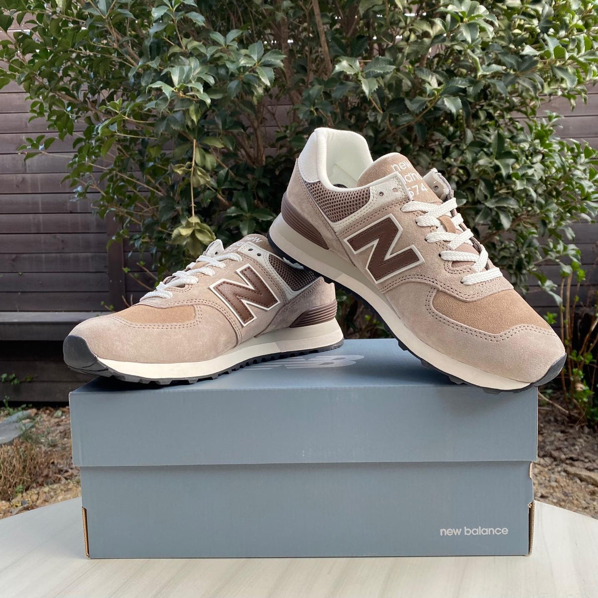 New Balance Women's Mushroom Sea Salt Low Top Sneakers U574KL2