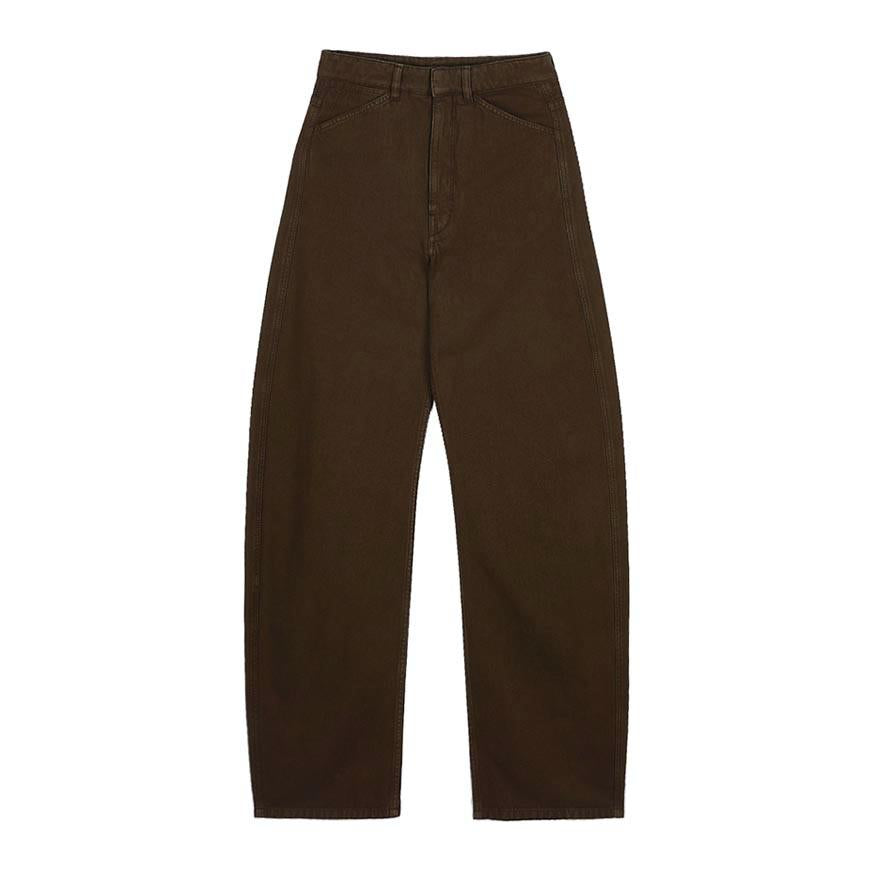 Lemaire High-Waist Curved Pants Women’s Classic Trousers Brown