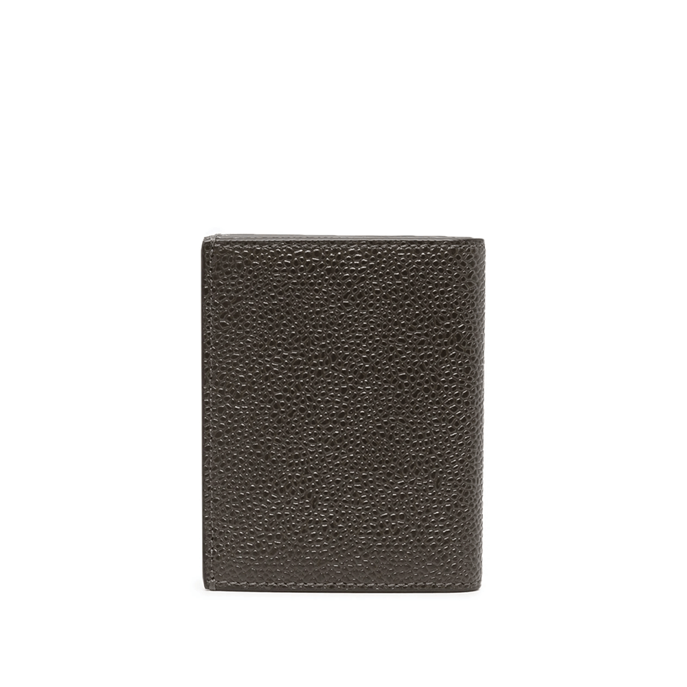 THOM BROWNE RWB Brown Leather Card Holder
