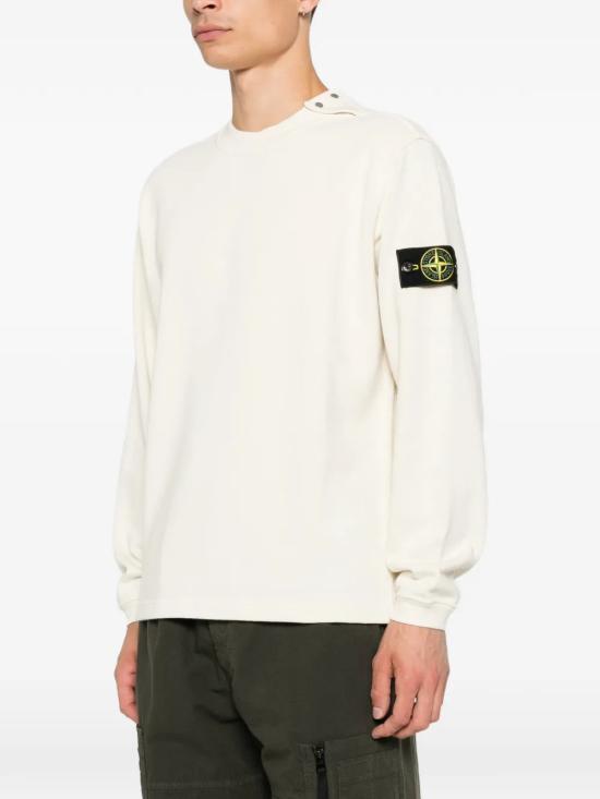 STONE ISLAND Ivory Long Sleeve Sweatshirt L2S156100036 S0406 V0093