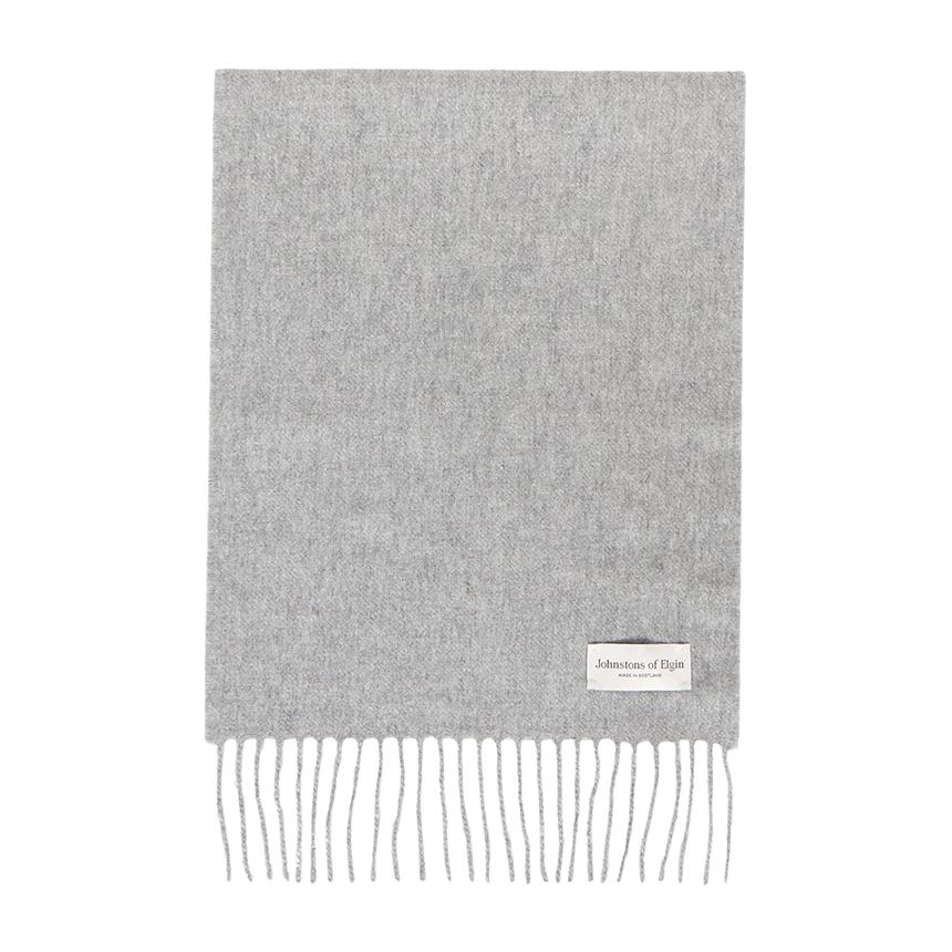Johnstons of Elgin Cashmere Unisex Scarf HA0200 LIGHT GREY