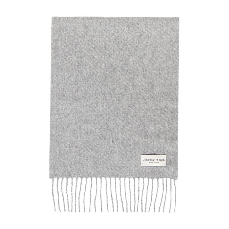 Johnstons of Elgin Cashmere Unisex Scarf HA0200 LIGHT GREY