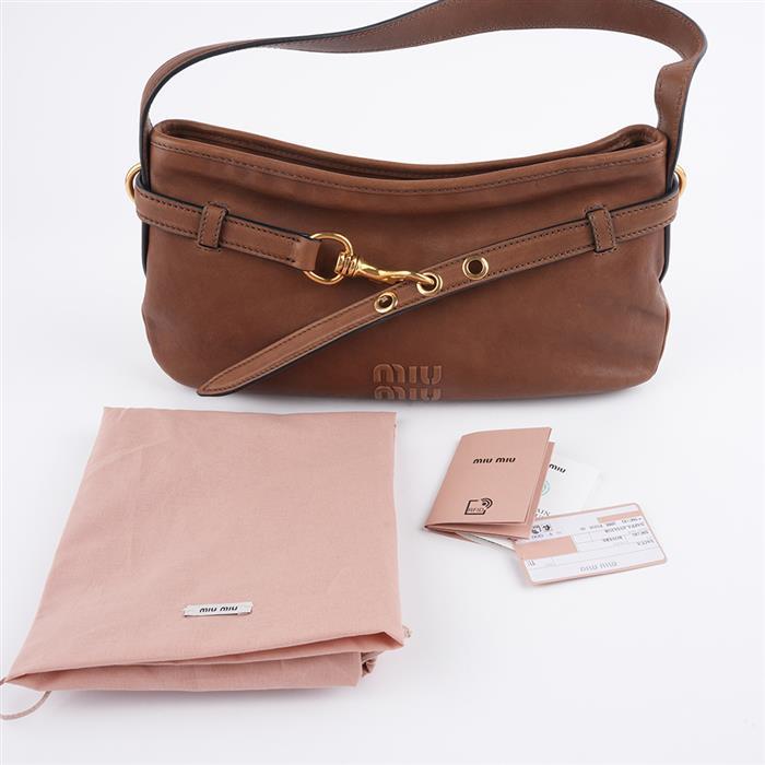 Miu Miu Avantage Nappa Leather Shoulder Bag