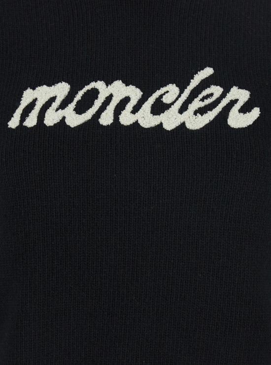 Moncler Black Wool Cashmere Crewneck Sweater 9C00004 M4281 999