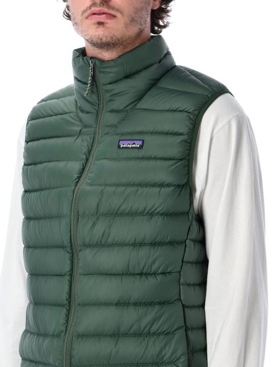 patagonia Treeline Green Down Sweater Vest