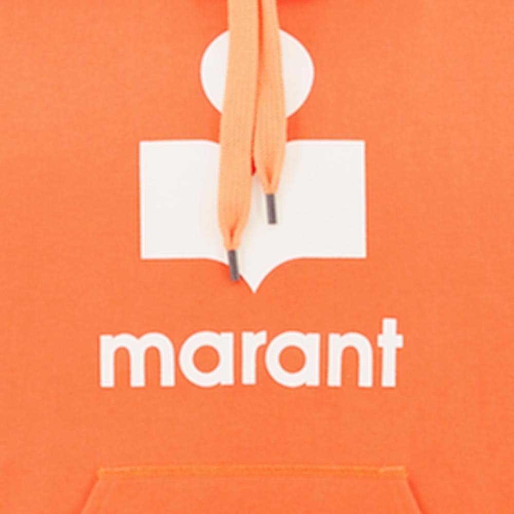 Isabel Marant MANSEL Fleece Lined Hoodie Orange