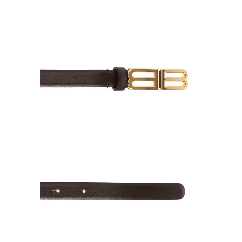 BALENCIAGA Bolero BB Leather Women’s Belt Brown