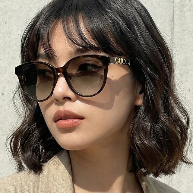 GUCCI Tortoise Asian Fit Round Acetate Sunglasses GG1191 SK 002