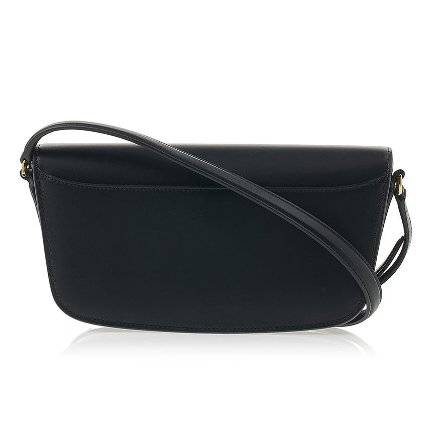 Ferragamo Trapezio Leather Shoulder Bag for Women 21 2916 NERO 0759141