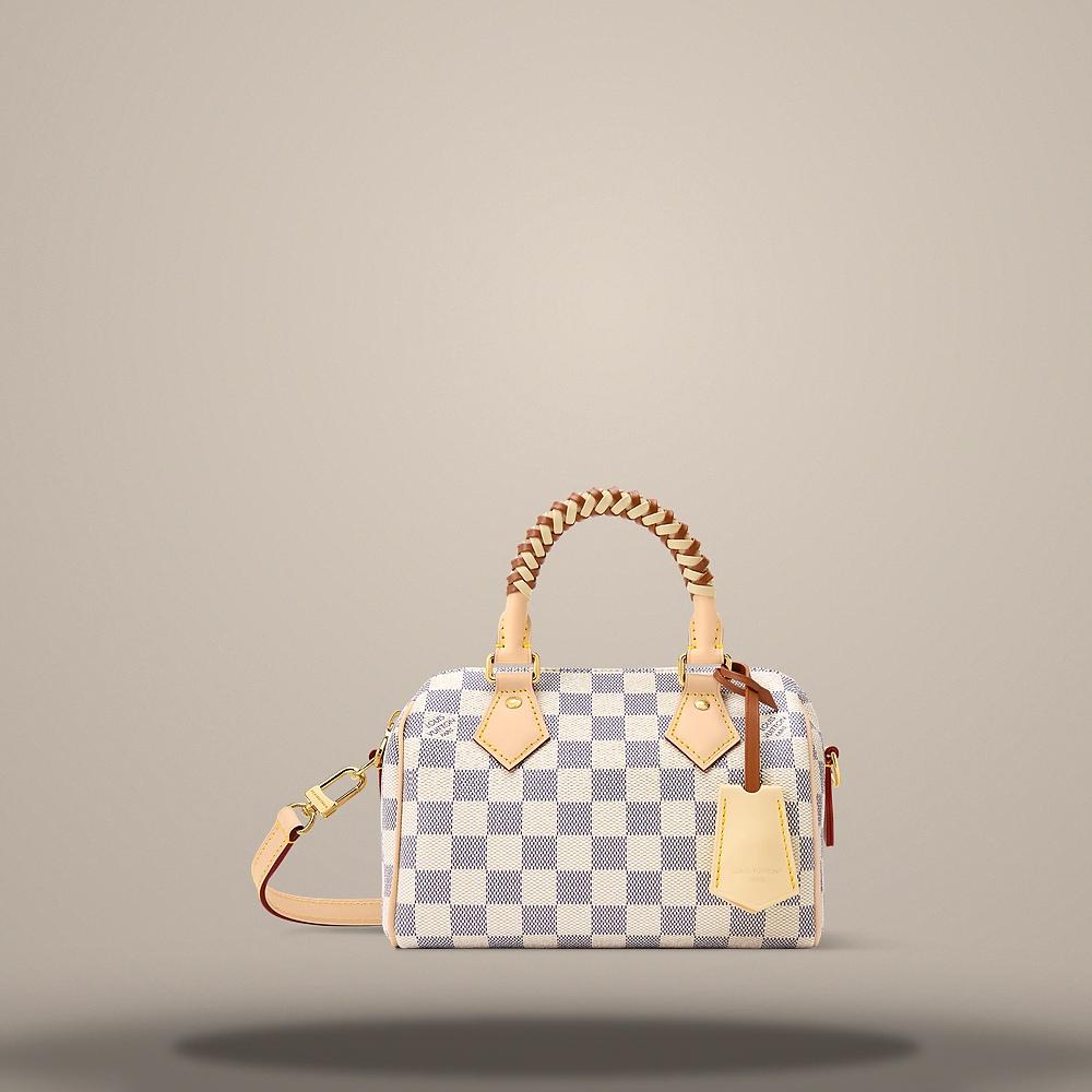 Louis Vuitton Damier Ebene Speedy Bandouliere 20 Tote Bag