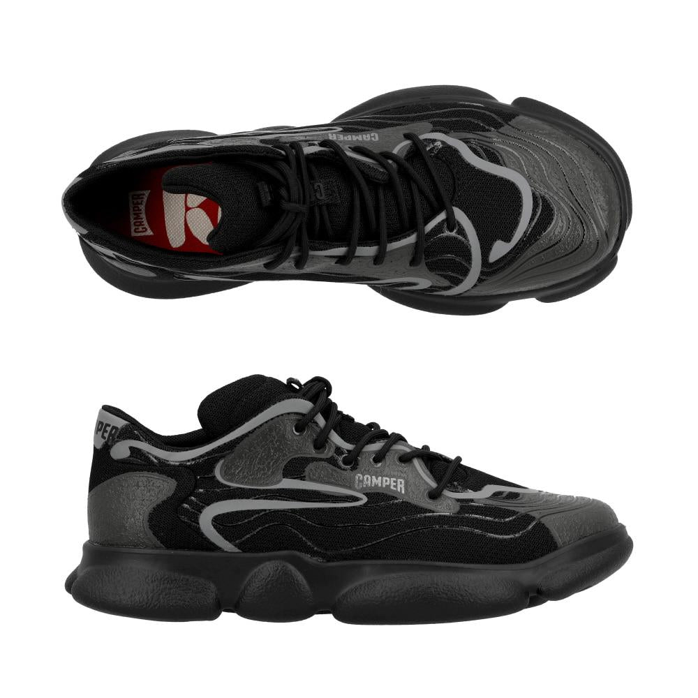Camper Karst Men’s Low-Top Sneakers Black Leather K100992 004