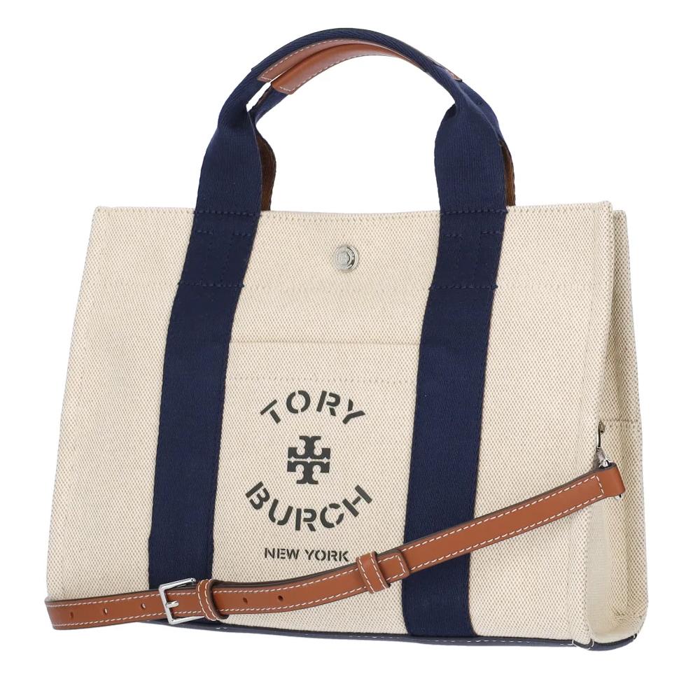 Tory Burch Small Tote Bag Natural Canvas Tote