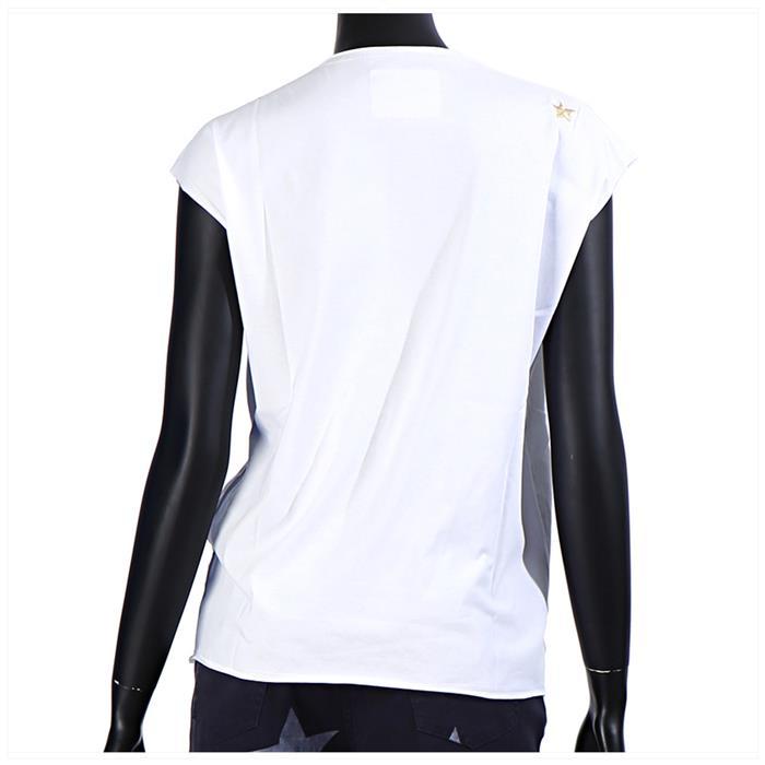 The Editor Gold Stud Logo Sleeveless T-Shirt for Women