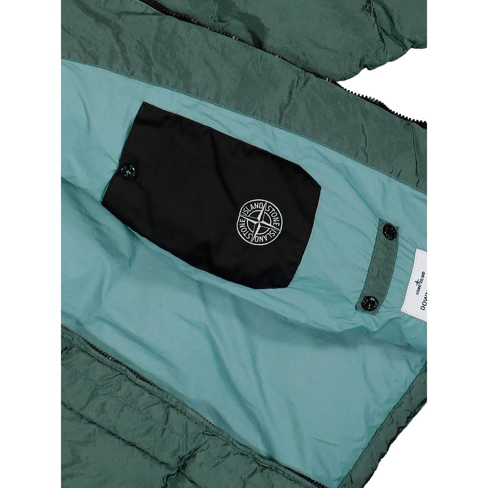 STONE ISLAND Black Nylon Down Puffer Jacket for Men