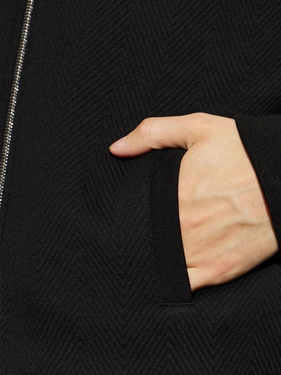 GIVENCHY Black Wool-Blend Zip Jacket for Men