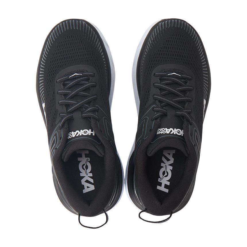 HOKA Bondi 7 Women’s Running Shoes Low-Top Sneakers Black/White