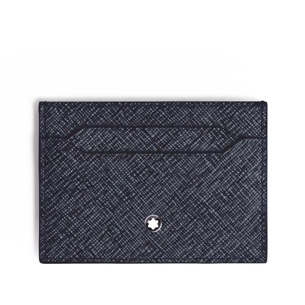 Montblanc Sartorial 5CC Card Holder Tweed Blue Card Wallet