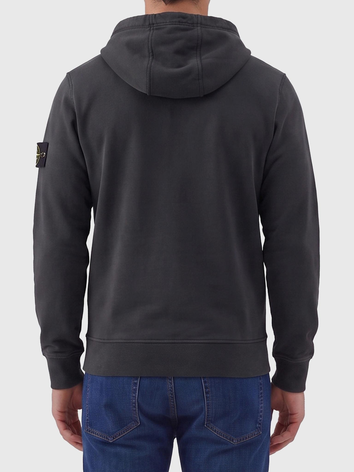 STONE ISLAND Cotton Fleece Pullover Hoodie Navy Men’s