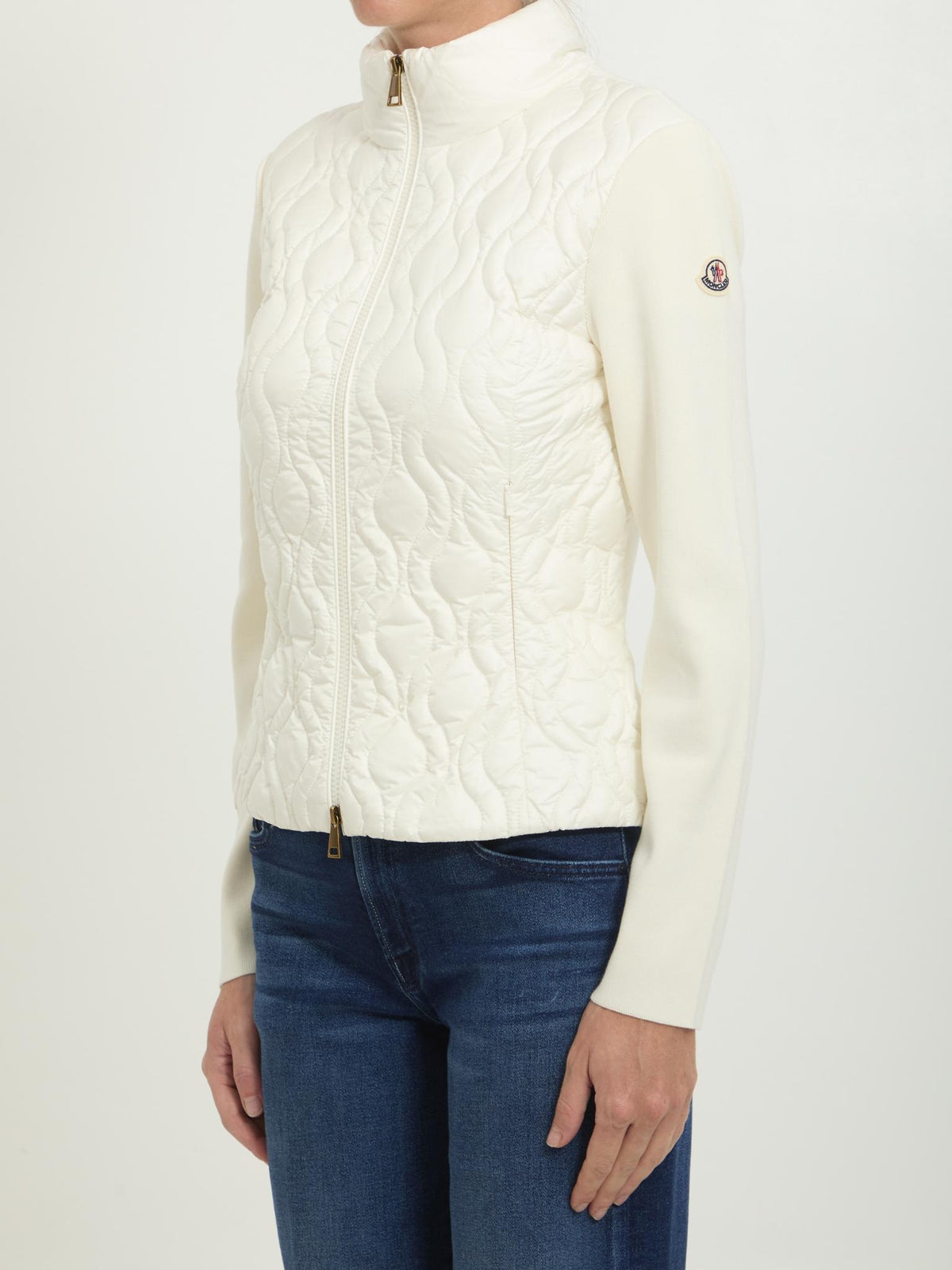 Moncler Wool Knit Cardigan Women Ivory