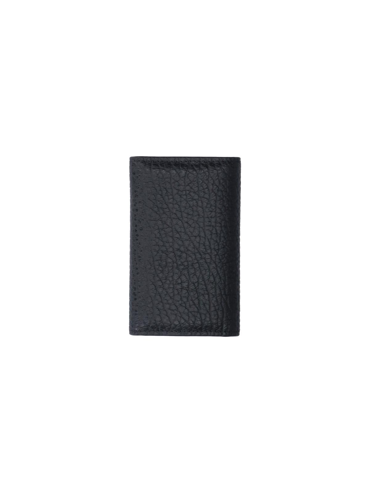 Maison Margiela Black Leather Key Case Wallet Keyring