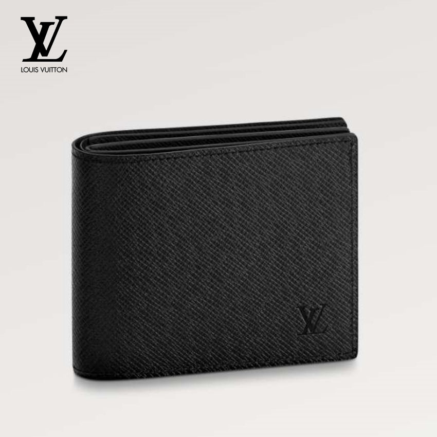 Louis Vuitton Amerigo Wallet Men’s Bifold Wallet Black Leather