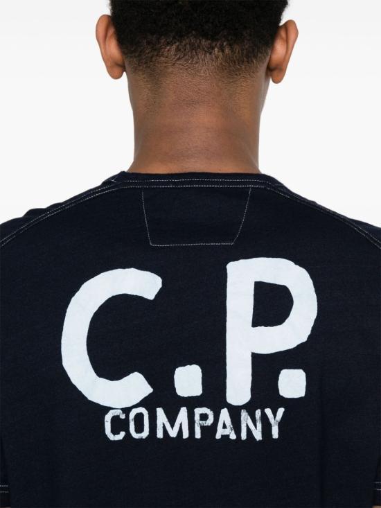 CP Company Denim Washed Short Sleeve T-Shirt 16CMTS171 A110056 WD08