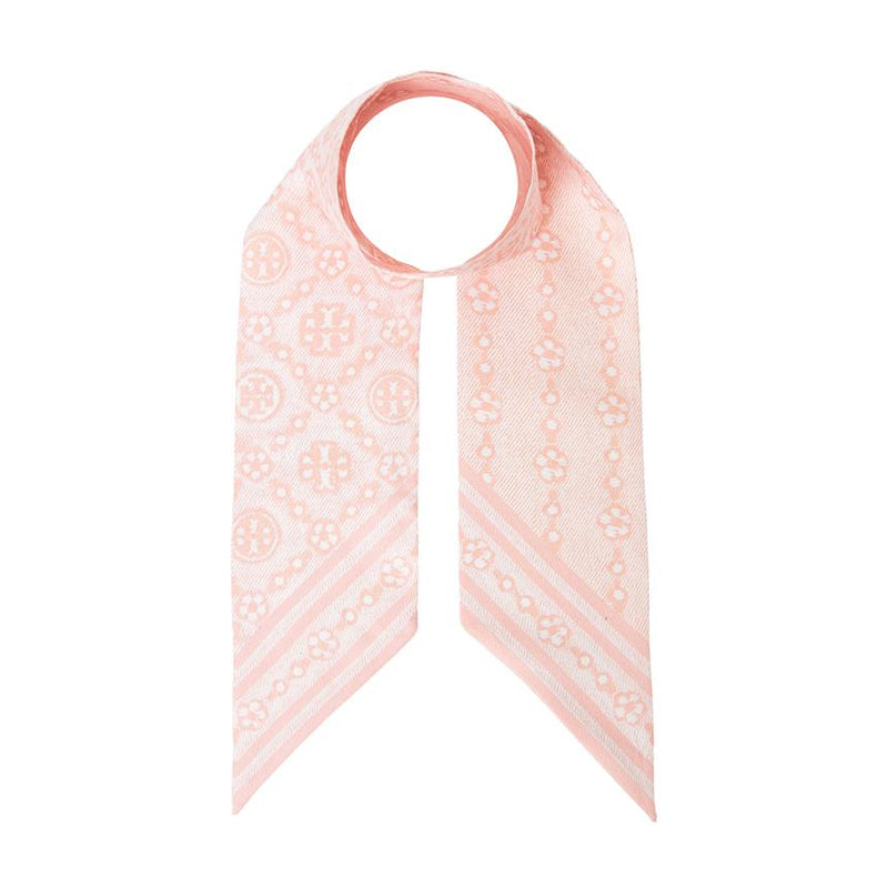 Tory Burch T Monogram Floral Silk Scarf
