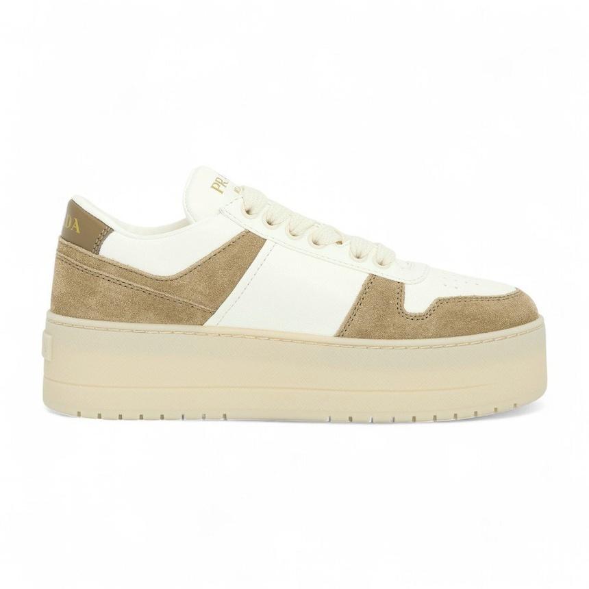 PRADA Downtown Low-Top Sneakers Women’s White Leather