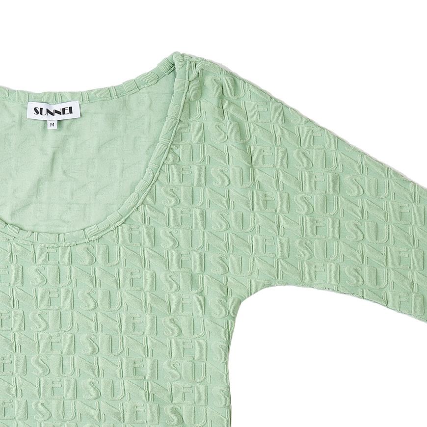 SUNNEI Jacquard Crop T-Shirt Women’s Green