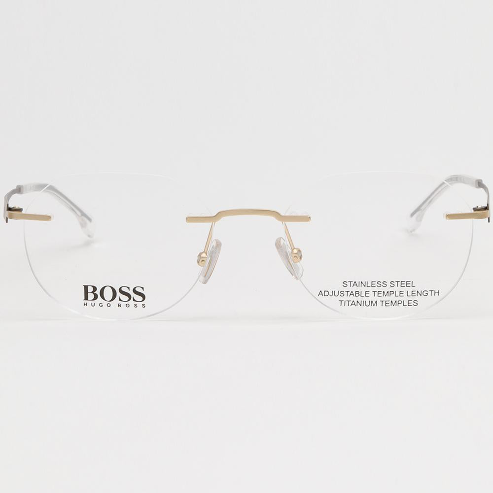 HUGO BOSS Titanium Rimless Eyeglass Frames Unisex BOSS 1265D AOZ
