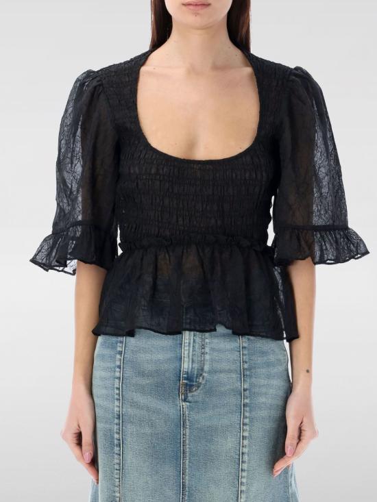 GANNI Women’s Blouse F8611099 Black