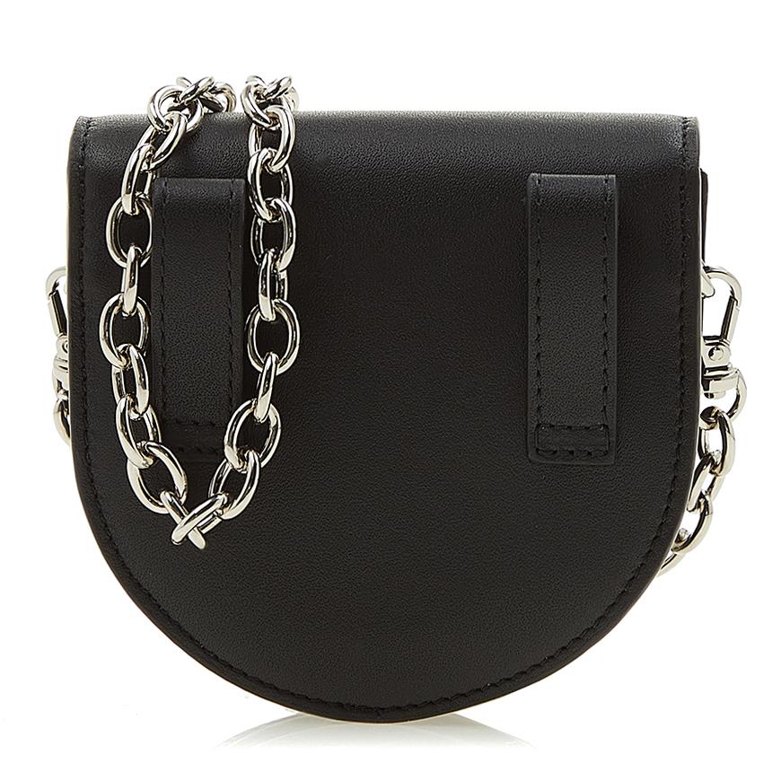 Vivienne Westwood Smooth Leather Nano Saddle Crossbody Bag Black