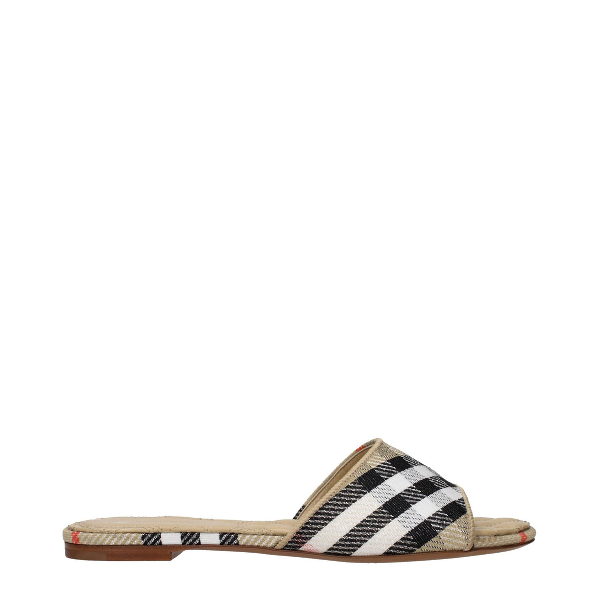 BURBERRY Leather Strappy Sandals Black Women