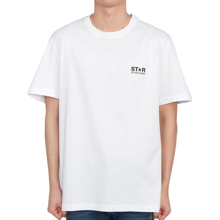 GOLDEN GOOSE Men’s Short Sleeve T-Shirt White Cotton