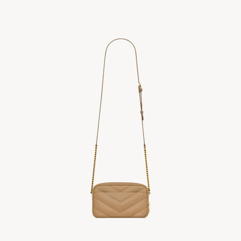 Saint Laurent Loulou Mini Camera Bag Natural Tan Shoulder Bag