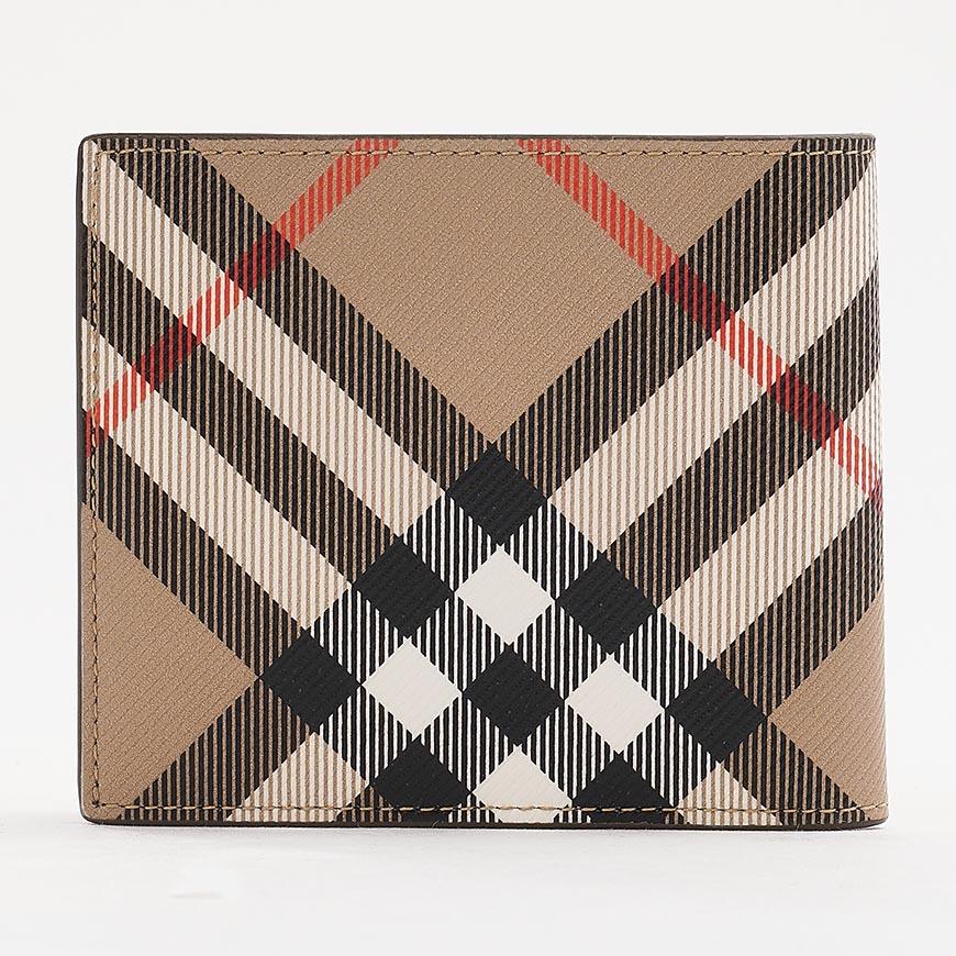 BURBERRY Men’s Check Bifold Wallet