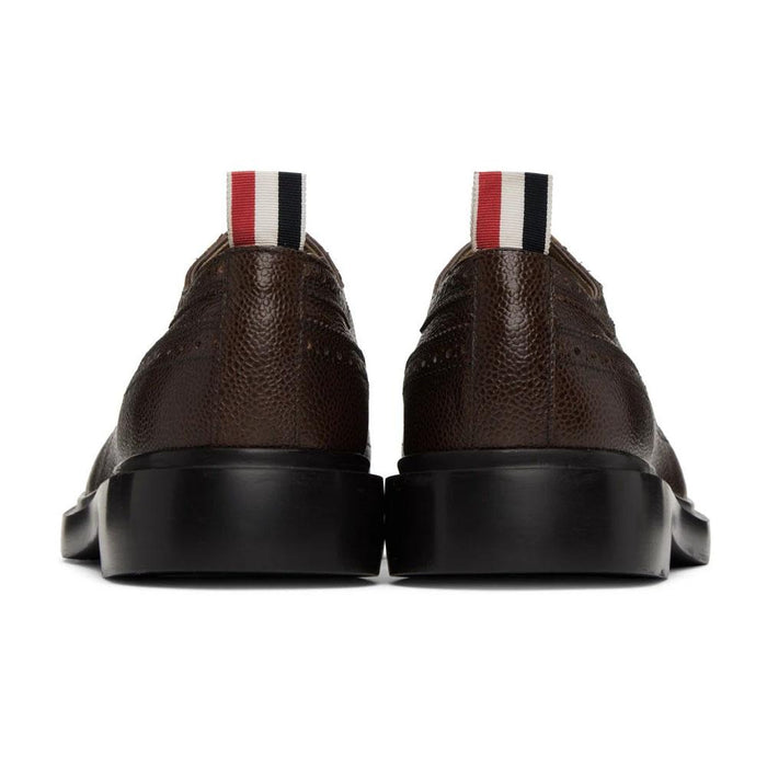 THOM BROWNE RWB Tab Classic Long Wing Brogue Rubber Sole Oxford Shoes