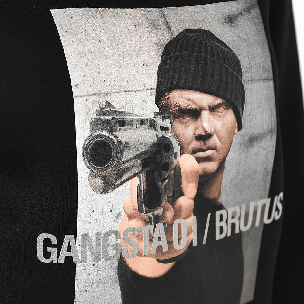 Neil Barrett Gangster Brutus Neoprene Black Sweatshirt