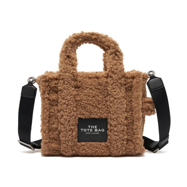 Marc Jacobs Teddy Small Tote Bag Women Beige Faux Shearling