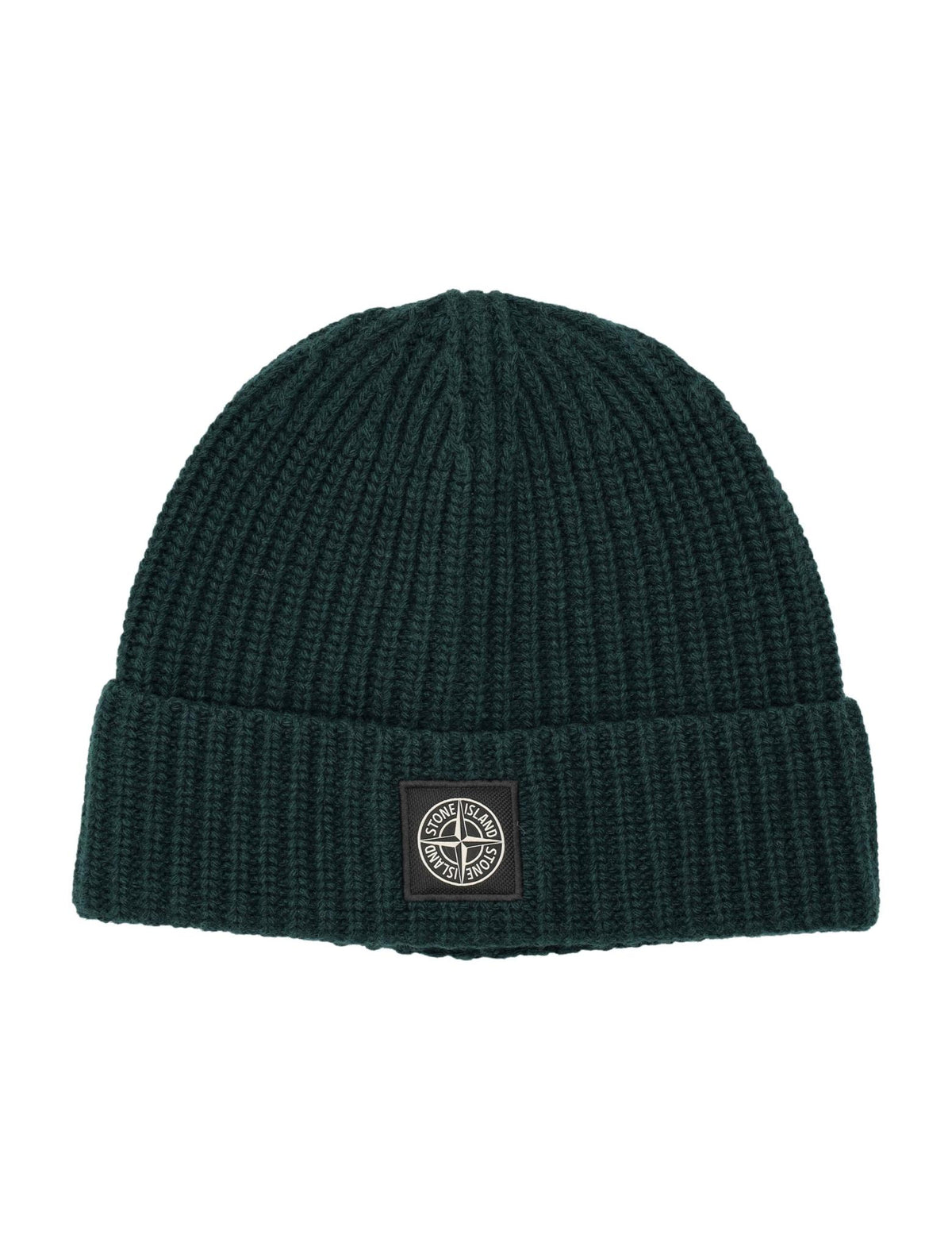 STONE ISLAND Wool Beanie Hat Black Men’s