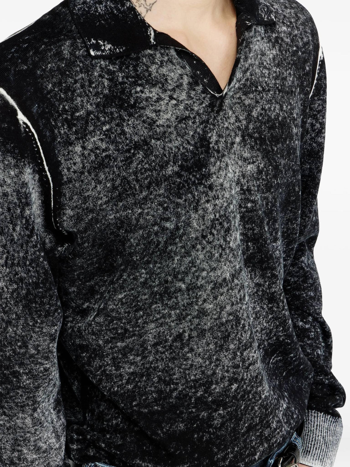 DIESEL Black Knit Cardigan for Men