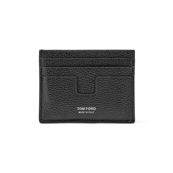 TOM FORD Grain Leather Men's Card Holder Wallet NAA