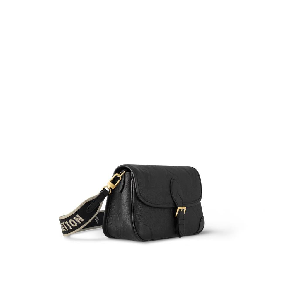 Louis Vuitton Diane Monogram Empreinte Black Cream Women’s Crossbo M46386 M46388